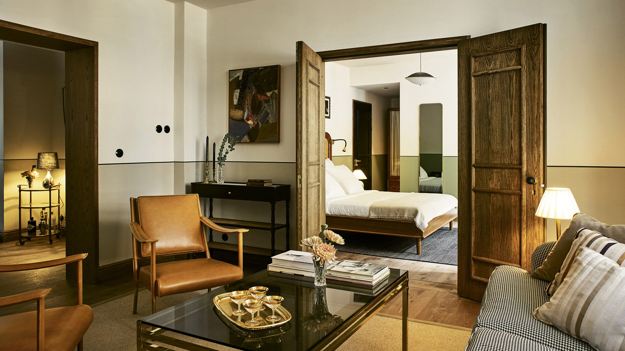 A suite at the Sanders Hotel in Copenhagen, Denmark. The hotel, housed in a 19th-century building, opened in 2017.