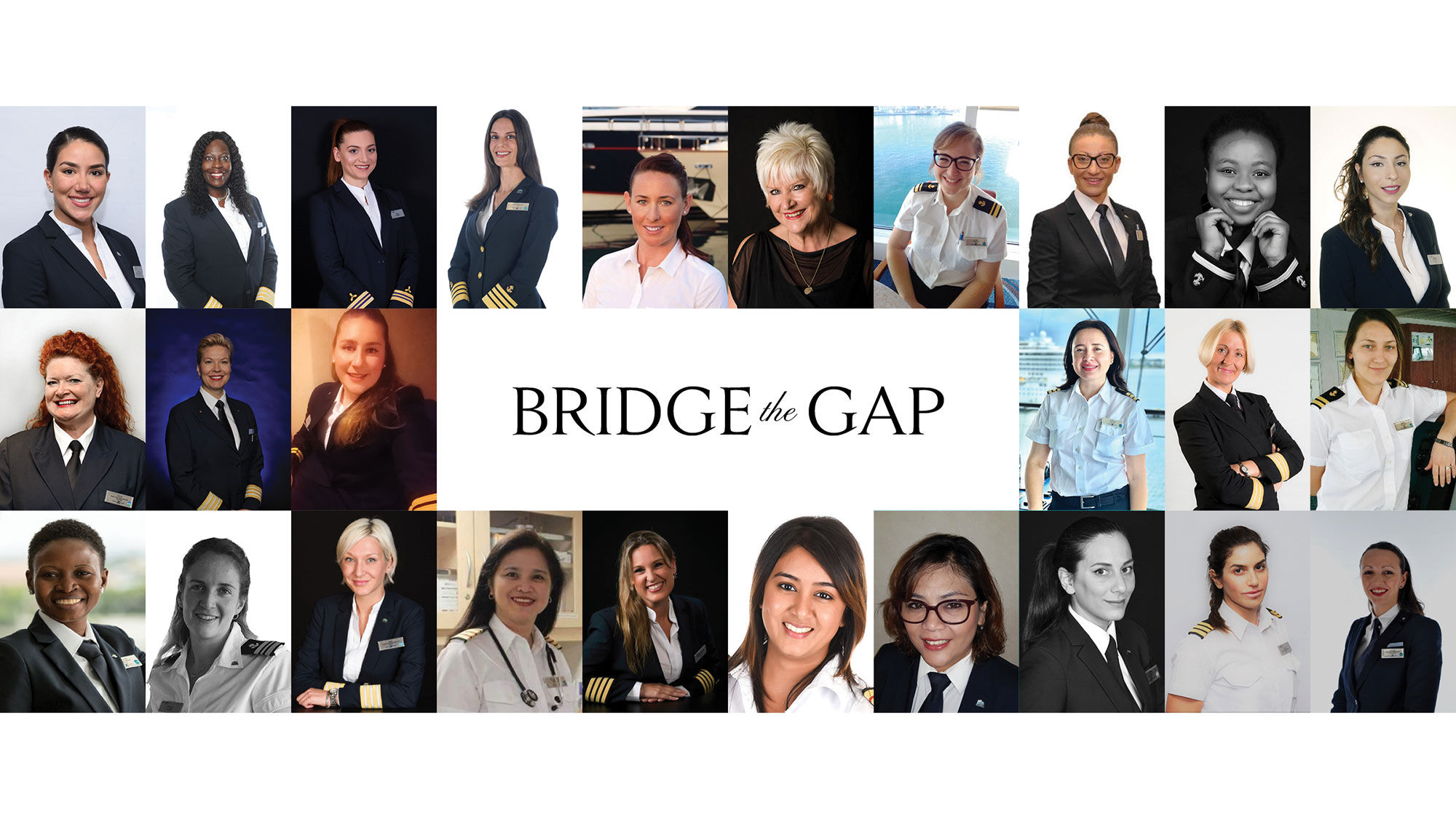 A collage created by Celebrity Cruises shows the women who will head the operations of the Celebrity Edge on the International Women's Day sailing in 2020.
