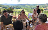 An adults-only lunch at Fattoria Poggio Alloro gave parents a break while the children learned how to flavor olive oil.