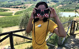 Celenza preparing to use the ''Minnie camera'' in Florence.
