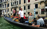 A gondola ride on the canals in Venice included, for one family, a singer and accordionist.