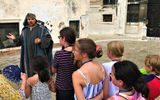 ''Marco Polo'' makes a surprise visit to impart a painless history lesson in a square in Venice.