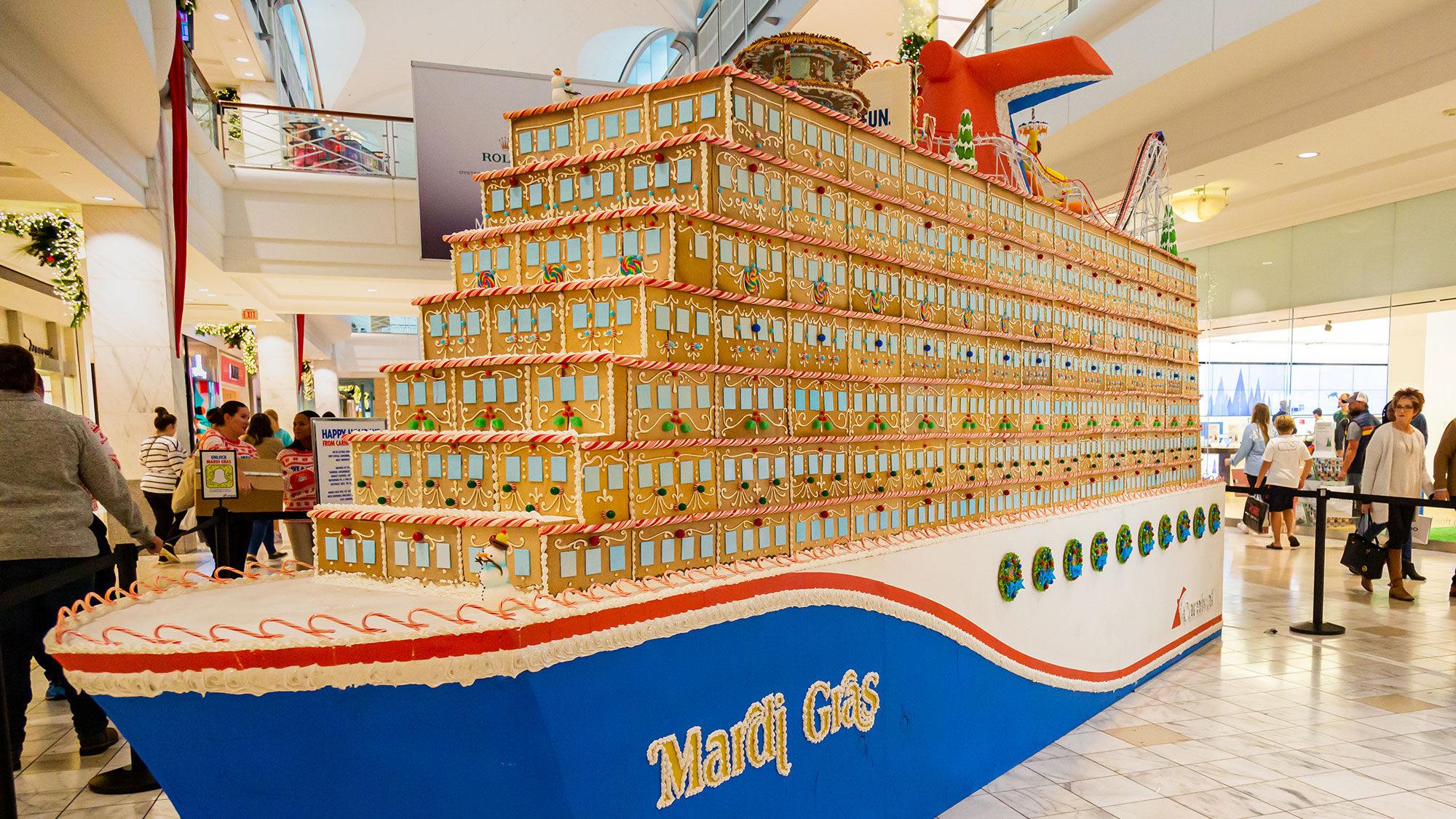 Gingerbread replica of Carnival ship on display in Atlanta
