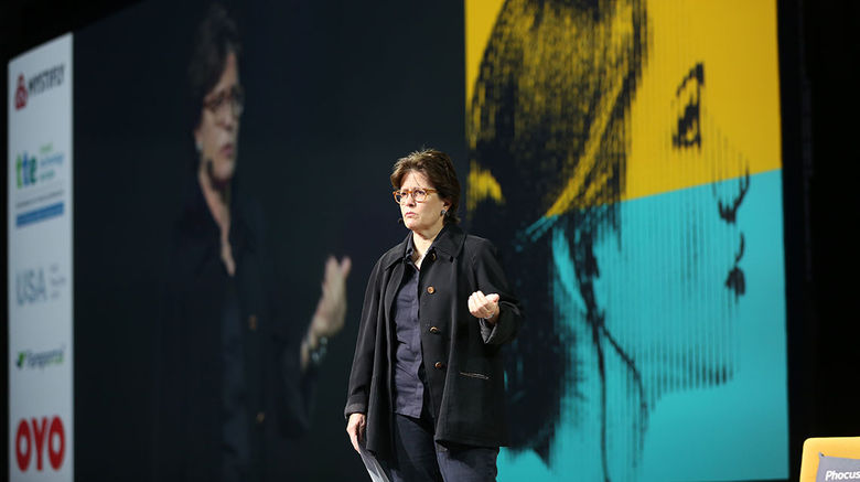 The annual Phocuswright Conference, a gathering of travel-tech executives, entrepreneurs, marketers and other experts in the online travel space, took place at the Diplomat Beach Resort in Hollywood, Fla. One of the speakers at the show this year was tech journalist Kara Swisher.