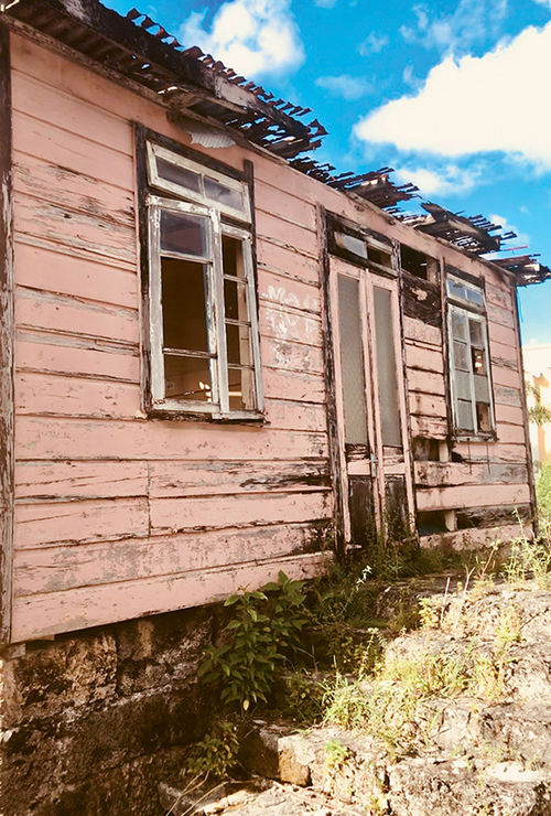 An abandoned chattel house, a relic of Barbadian history. An abandoned chattel house, a relic of Barbadian history.