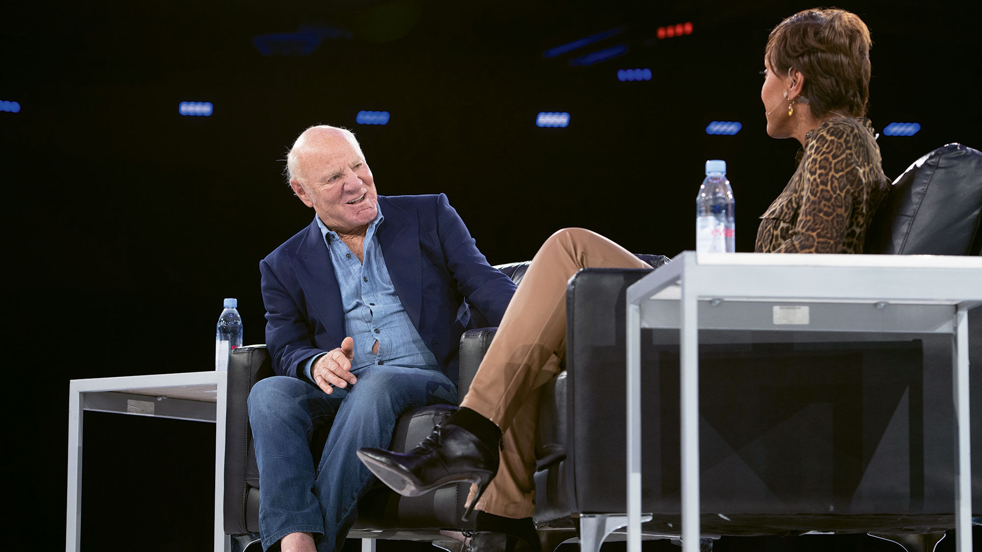 Expedia Group chairman Barry Diller speaks with TV personality Robin Roberts at Expedia's Explore 19 conference.