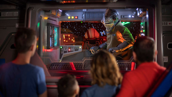 Life-like animatronics pilot the transport ship. Life-like animatronics pilot the transport ship.