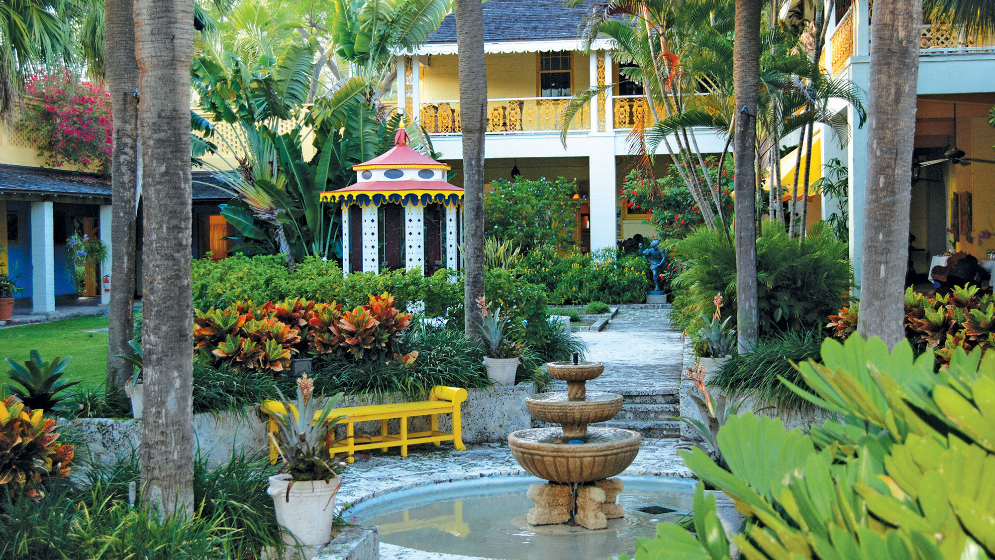 The courtyard at Bonnet House Estate & Gardens, celebrating its 100th anniversary in 2020.