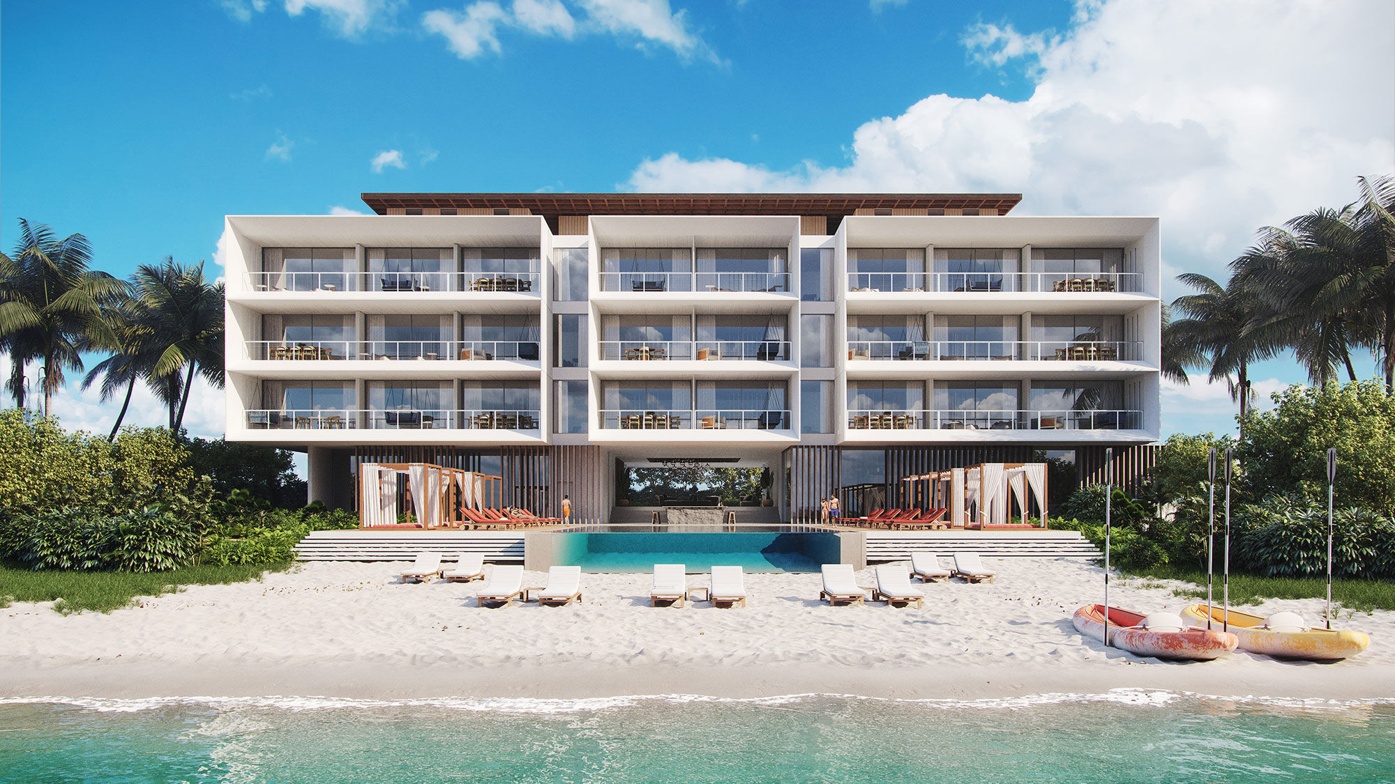 Rendering of the Club Building at Beach Enclave Long Bay, opening in November.