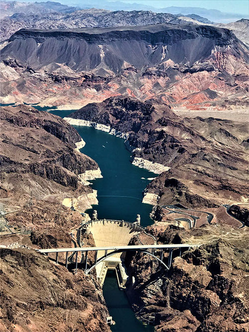 Hoover Dam from 4,000 feet. Hoover Dam from 4,000 feet.
