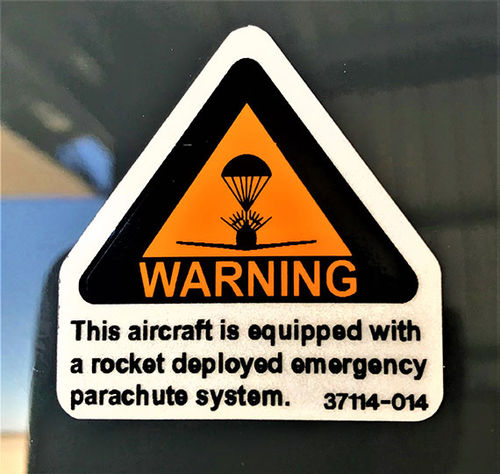 While it’s reassuring that the entire plane is equipped with its own parachute, one must be careful not to accidentally deploy it. While it’s reassuring that the entire plane is equipped with its own parachute, one must be careful not to accidentally deploy it.