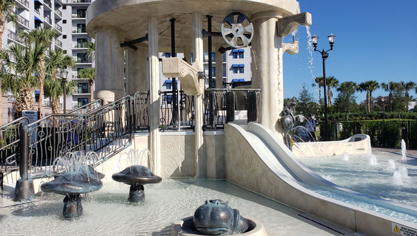 The S'il Vous Play splash zone at the Riviera's resort pool. The S'il Vous Play splash zone at the Riviera's resort pool.