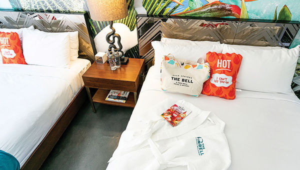 A guestroom at The Bell: A Taco Bell Hotel and Resort. A guestroom at The Bell: A Taco Bell Hotel and Resort.