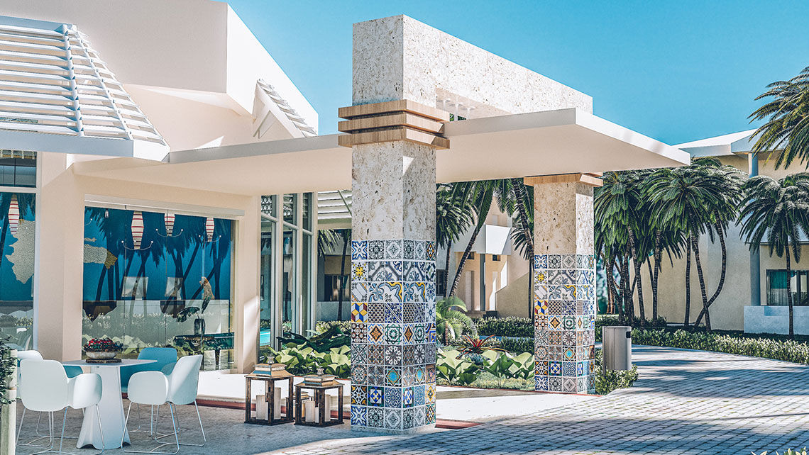 The entrance to the Coral Level at Iberostar Selection Bavaro in the Dominican Republic.