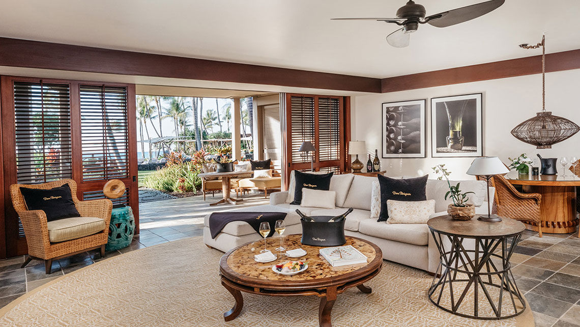 Four Seasons Resort Hualalai is offering a newly redesigned suite inspired by Dom Perignon coupled with a series of Champagne-related experiences.