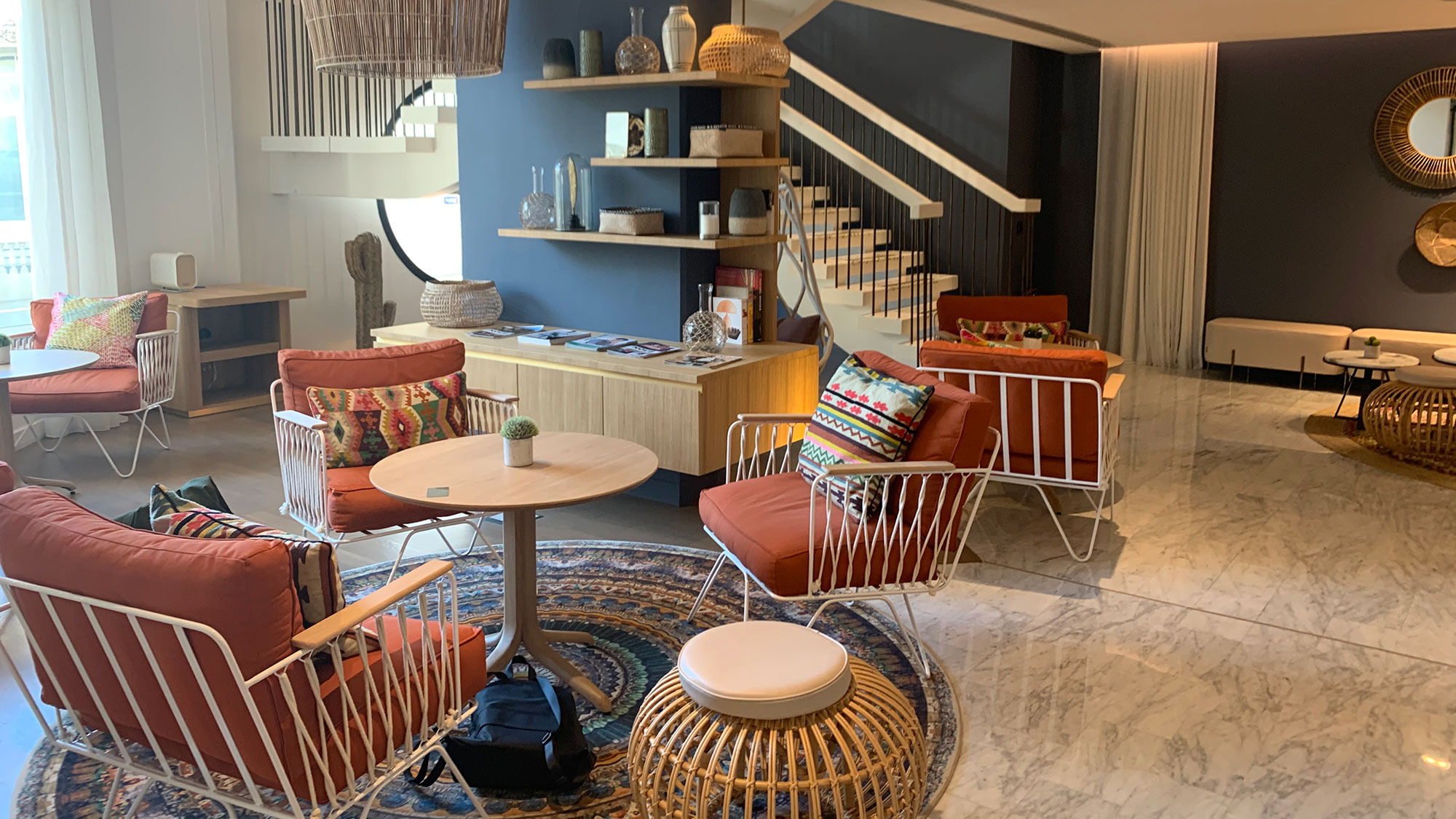 The lobby at the Croisette Beach Hotel in Cannes, an MGallery property.