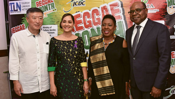 Dignitaries at the preview, from left, China’s ambassador to Jamaica, Tian Qi; legislator Ann-Marie Vaz; and ministers Olivia Grange and Edmund Bartlett. Dignitaries at the preview, from left, China’s ambassador to Jamaica, Tian Qi; legislator Ann-Marie Vaz; and ministers Olivia Grange and Edmund Bartlett.