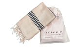What's New, What's Hot is Travel Weekly's look at useful and fun travel gadgets, edited by Joe Rosen. First up, Fouta Harissa Textiles. Made from hand-loomed 100 percent cotton yarn from Italy and sporting Brazilian-inspired patterns, the foutas are woven by experienced artisans at Fouta Harissa's atelier in Tunisia, and then knotted, tasseled and fringed.