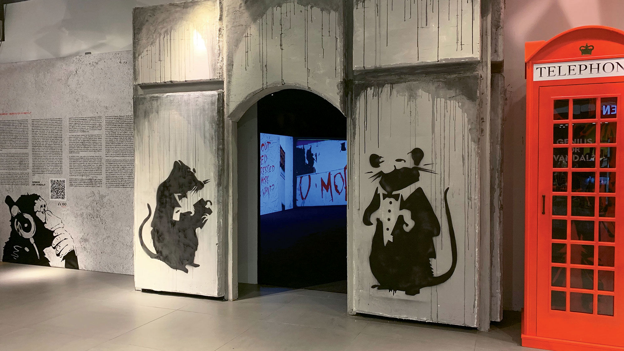 More than 70 Banksy pieces are on display in Las Vegas.