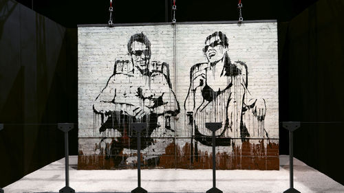 "Stop Esso" is among the Banksy works on display. "Stop Esso" is among the Banksy works on display.