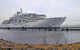 The Crystal Endeavor at the Werften Shipyard in Stralsund, Germany. Its first sailing is Aug. 10 from Tokyo.