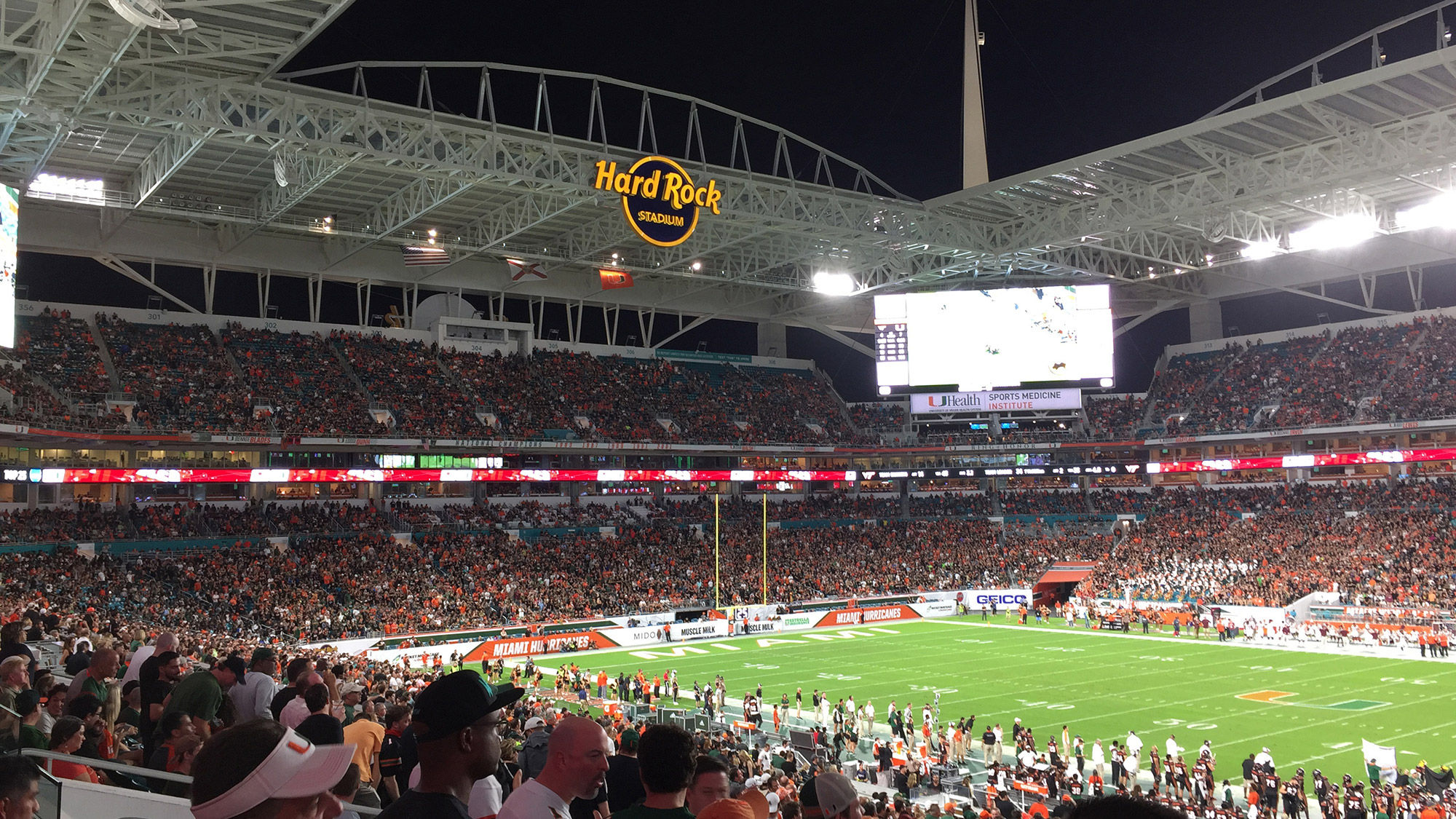 Hard Rock Stadium, the venue for Super Bowl LIV, got a new protective canopy in 2016 as part of a $350 million upgrade
