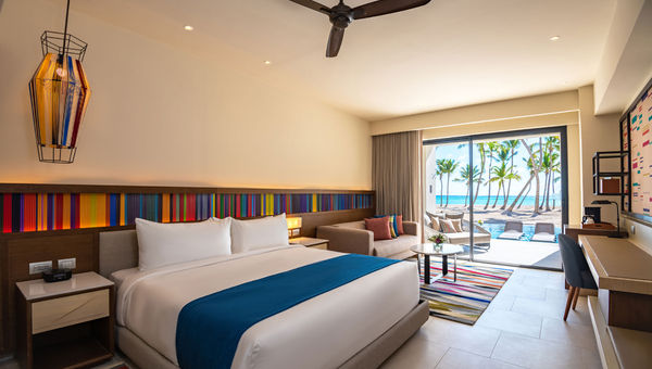 A guestroom at the Hyatt Zilara Cap Cana. A guestroom at the Hyatt Zilara Cap Cana.