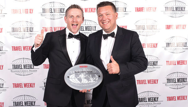 Chris Allison and Glen Davis of Tourism Australia, which repeated its win in the Asia/Pacific category.