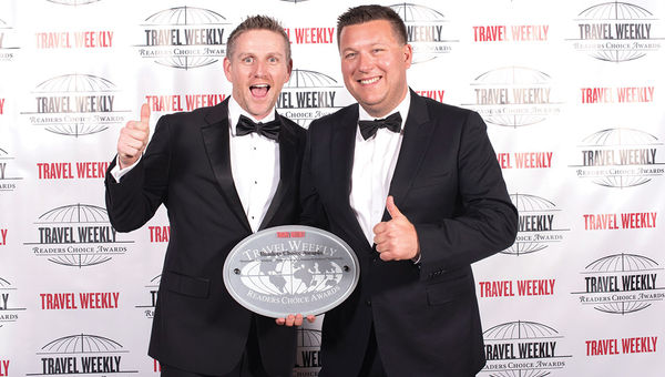 Chris Allison and Glen Davis of Tourism Australia, which repeated its win in the Asia/Pacific category.