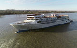 The Silver Origin, one of two Silversea ships debuting this year, at its float-out at De Hoop shipyard in Holland.