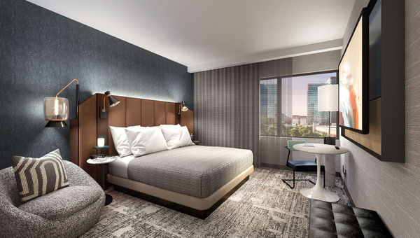 A rendering of a Tempo king room. A rendering of a Tempo king room.