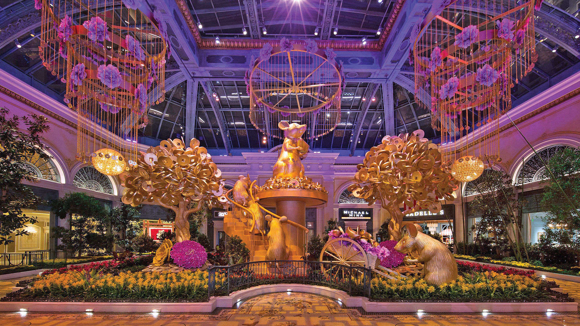 The Bellagio Conservatory and Botanical Gardens celebrates the Year of the Rat.