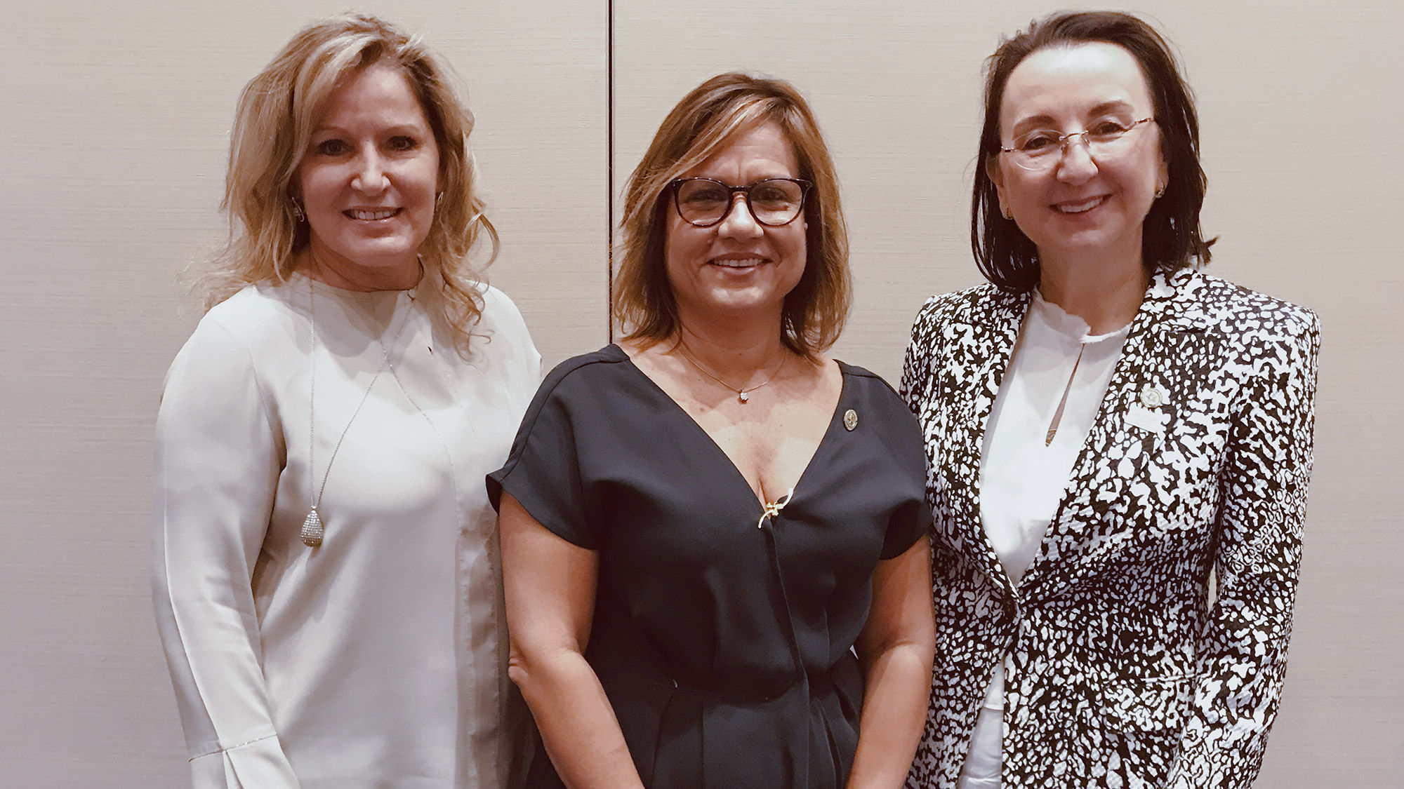 Three female heads of the Caribbean Hotel and Tourism Association, from left: Karen Whitt, incoming president in June; Patricia Alfonso-Dass, current president; and Karolin Troubetzkoy, past president.