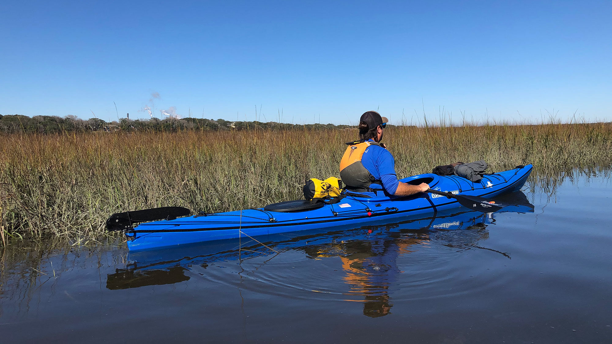 A guide from Amelia Island Kayak Excursions on a tour of the marshland around Egan's Creek on Amelia Island.