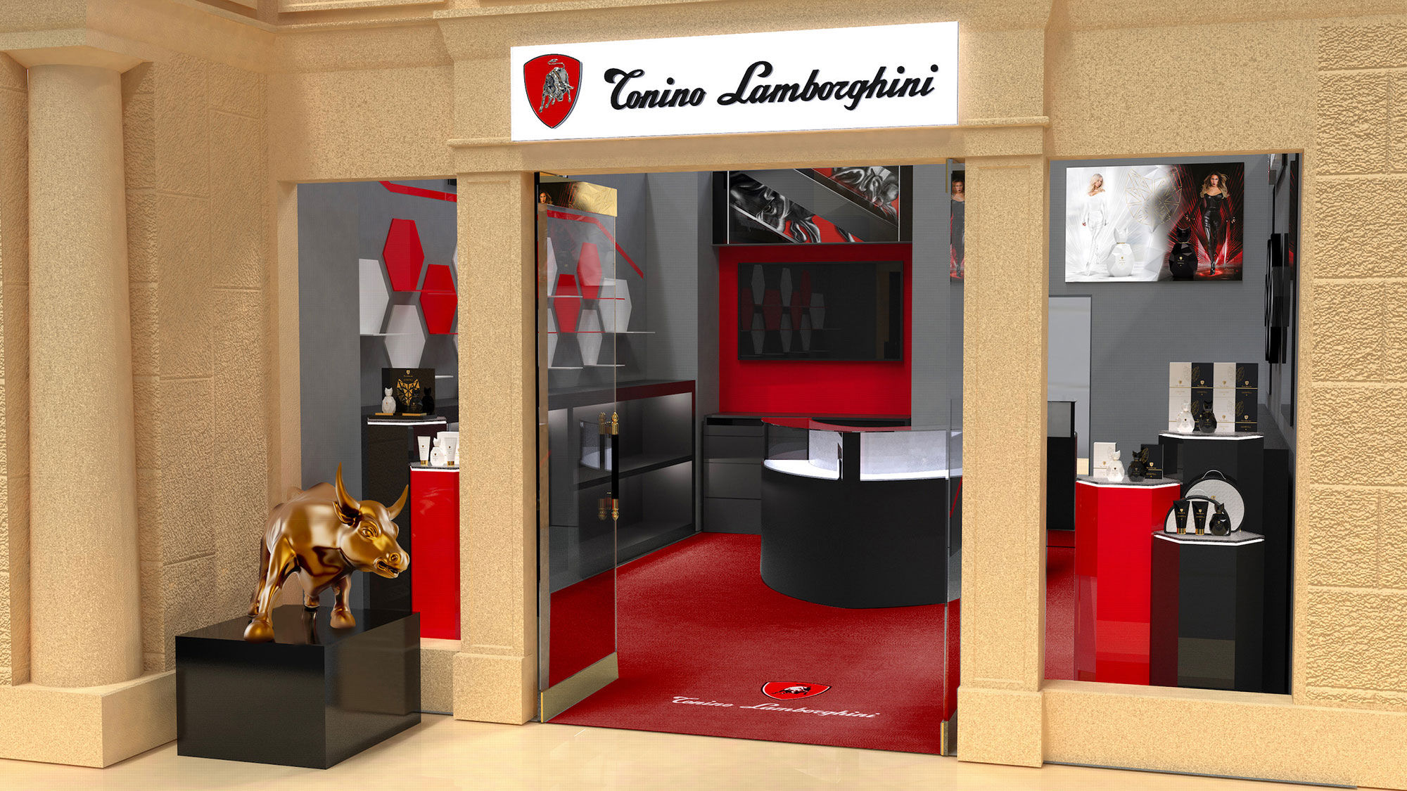 The boutique in Caesars Palace is Tonino Lamborghini's first in the U.S.