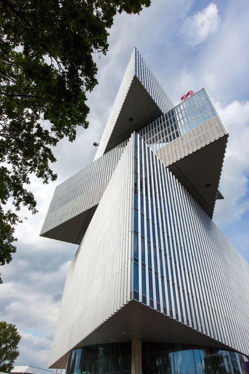 The exterior of the Nhow Amsterdam RAI. The exterior of the Nhow Amsterdam RAI.
