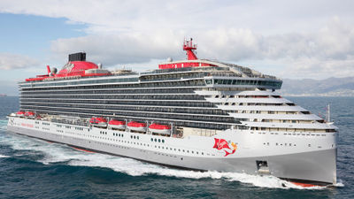Virgin Voyages' first ship, the Scarlet Lady.