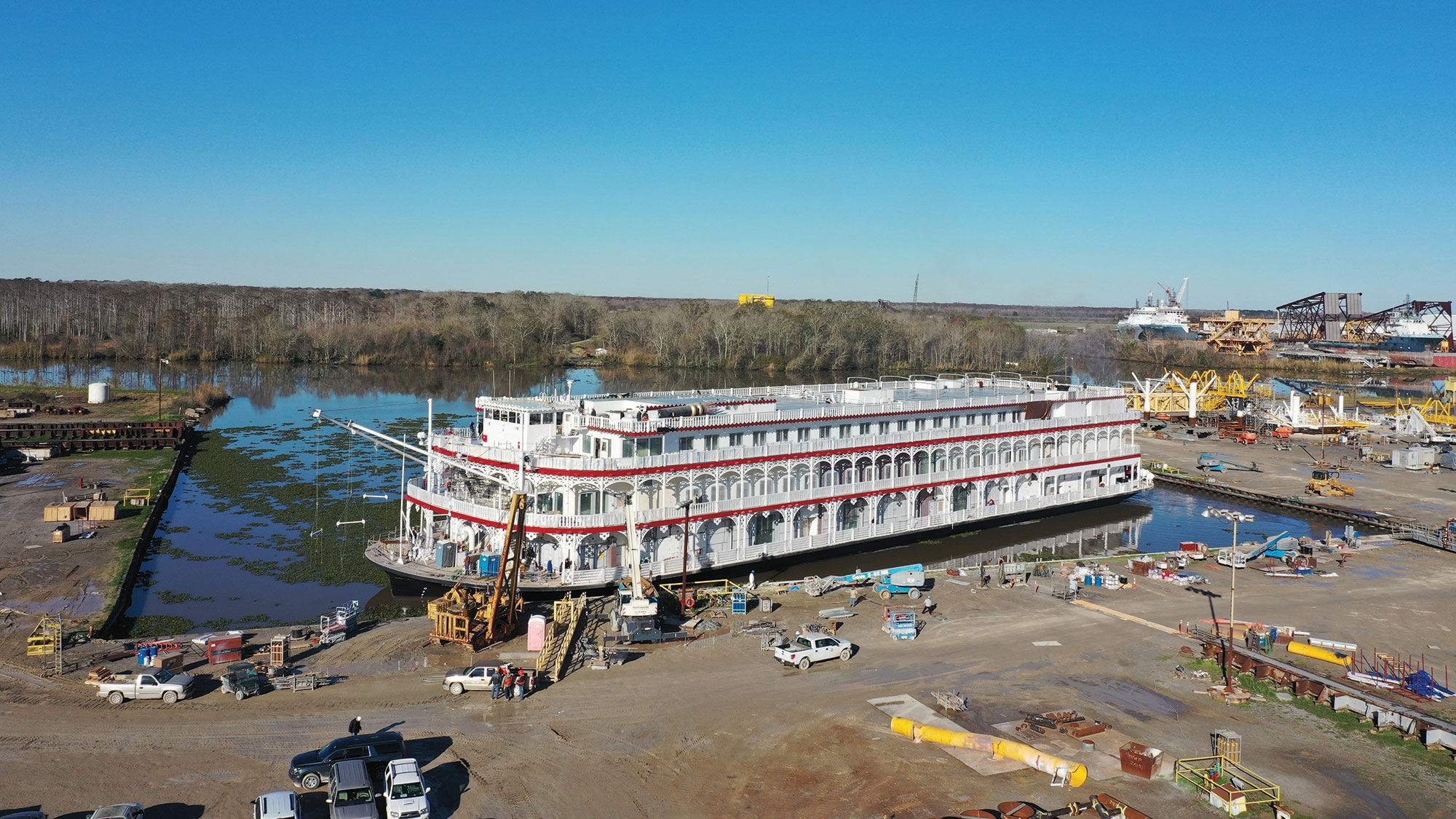 The American Countess in the shipyard in early 2020.