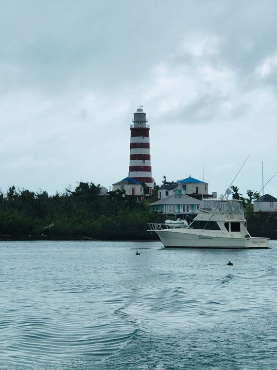 The iconic Hopetown Lighthouse on Elbow Cay in the Bahamas remained standing and operational after Hurricane Dorian last September.