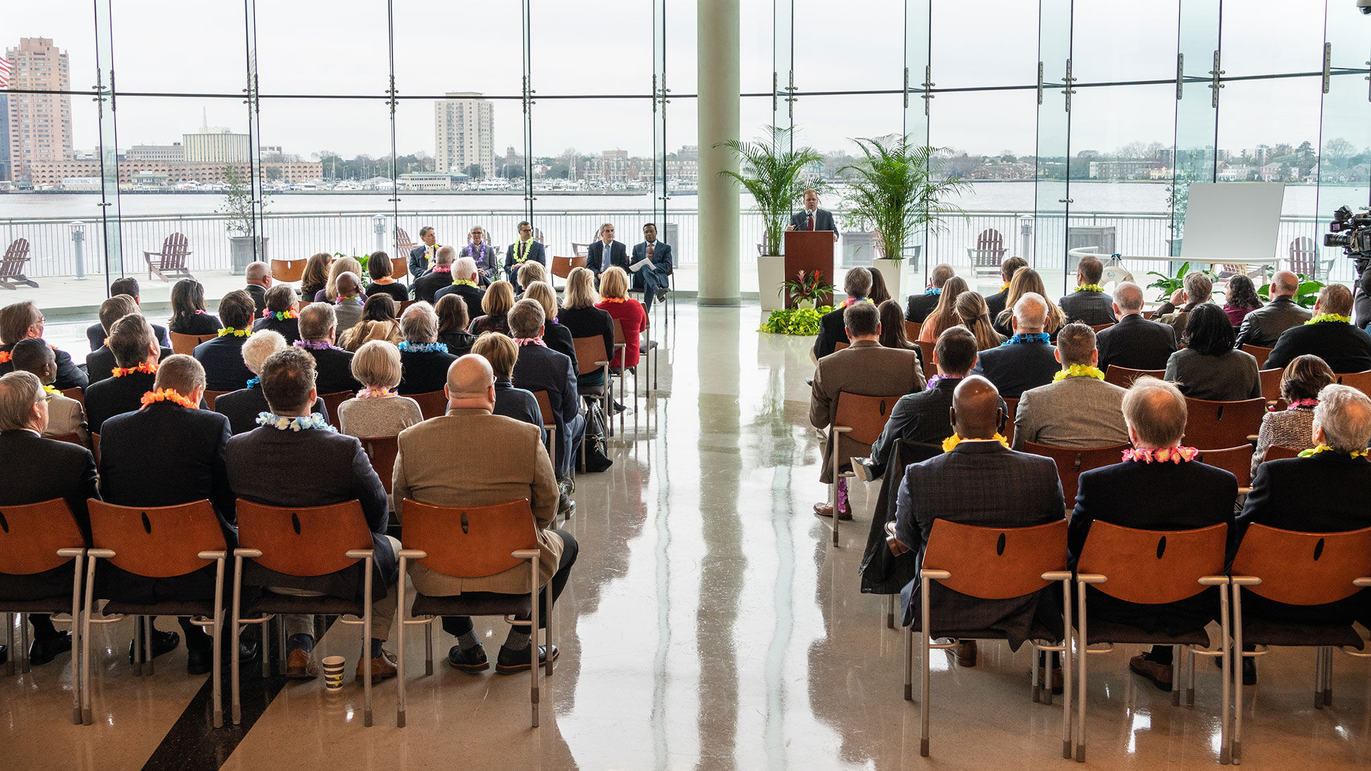 The Carnival-Norfolk press conference at the Half Moone Cruise Center.