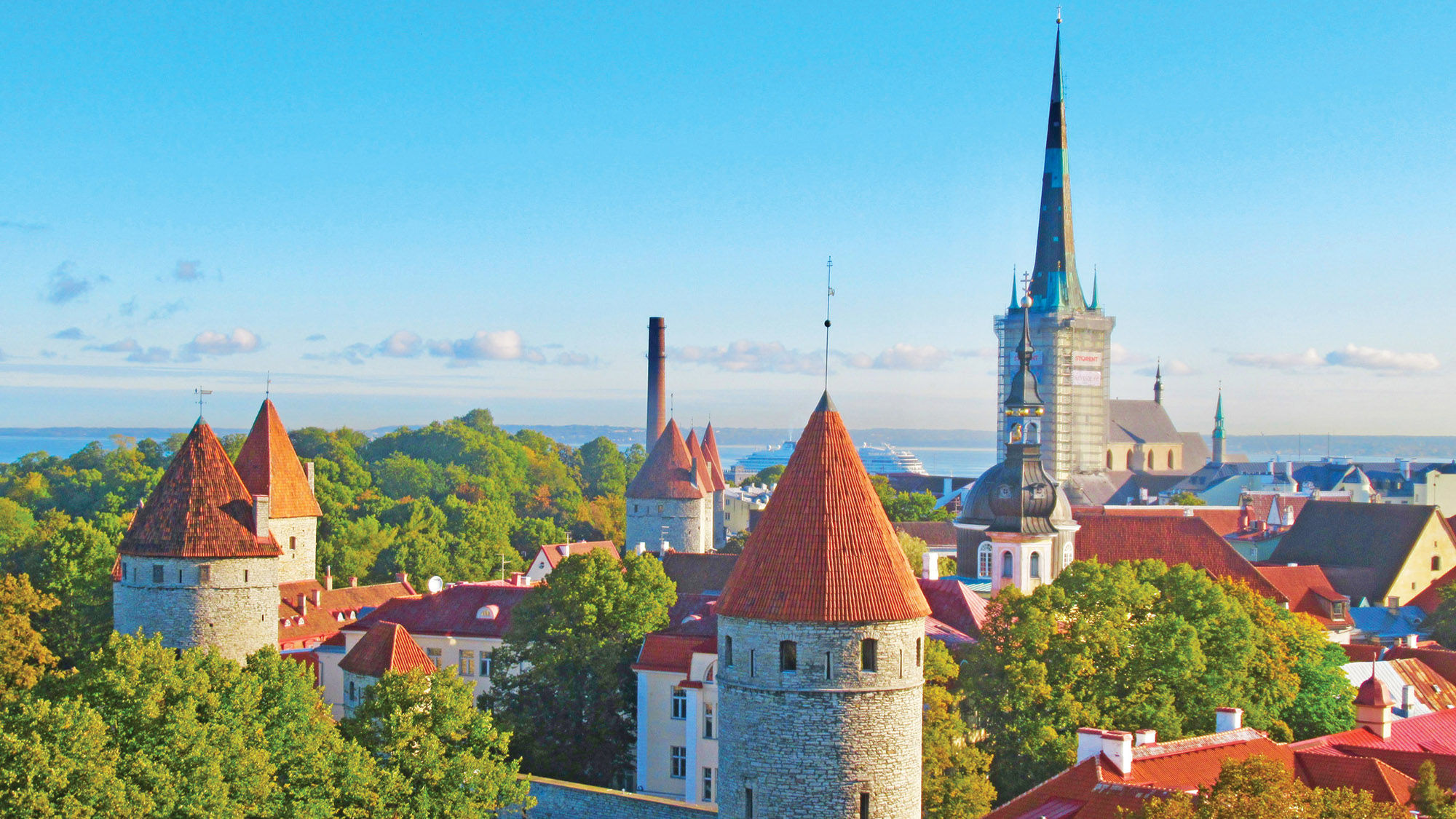 Medieval buildings in Tallinn, Estonia.