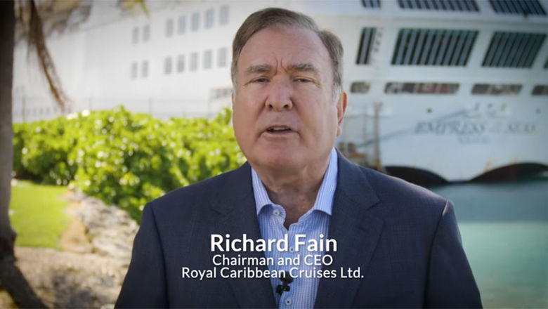 In a message to travel advisors, Royal Caribbean chairman Richard Fain said, "Like you, we're hurting."