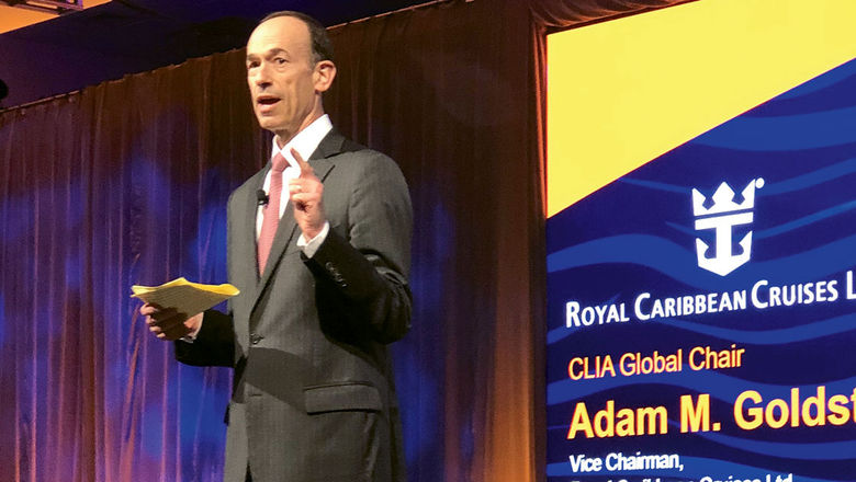 Adam Goldstein at the CLIA Cruise360 conference in 2019.