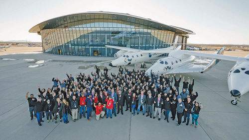 Virgin Galactic team welcome SpaceShipTwo to its home at Spaceport America in New Mexico. Virgin Galactic team welcome SpaceShipTwo to its home at Spaceport America in New Mexico.
