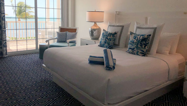A two room suite with an ocean view. A two room suite with an ocean view.