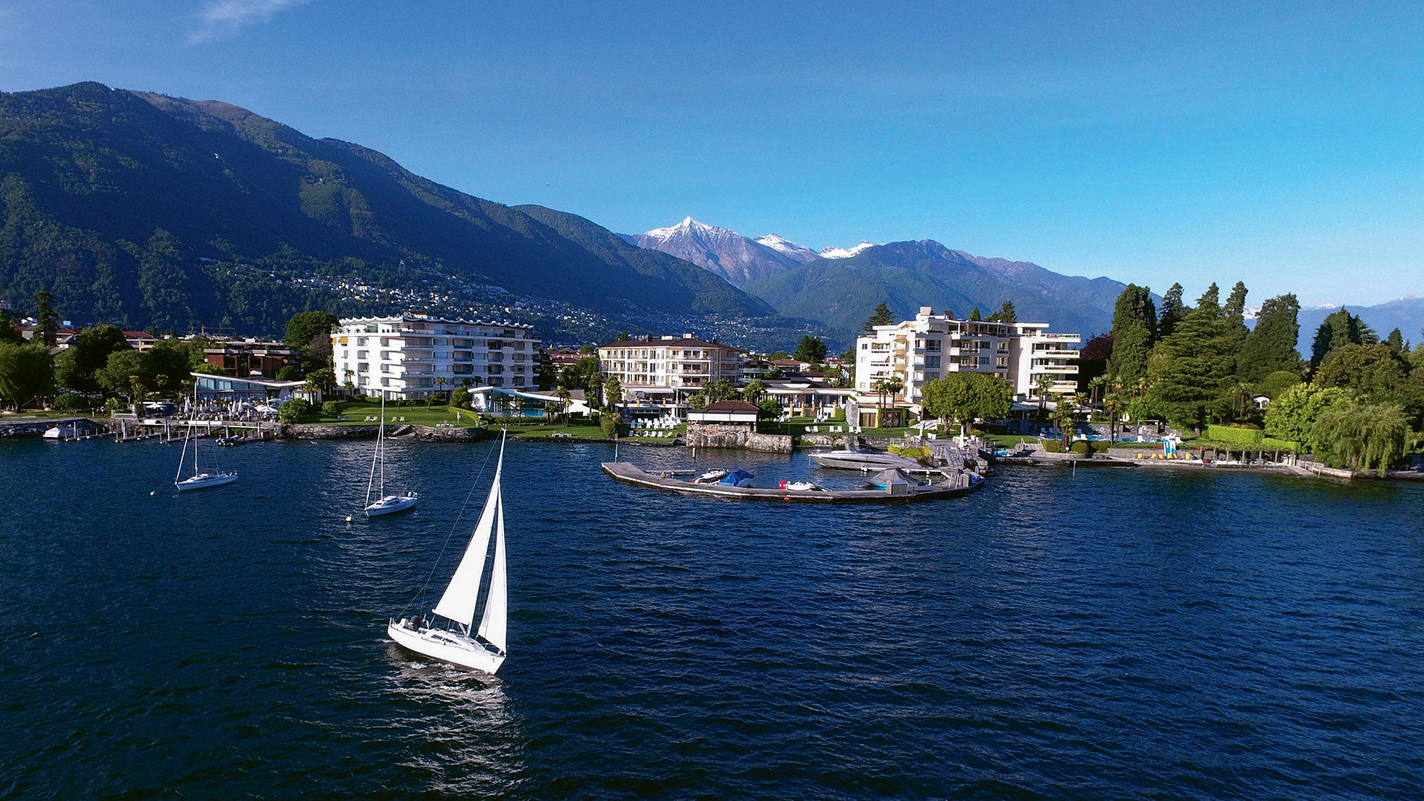The Hotel Eden Roc Ascona on Lake Maggiore.