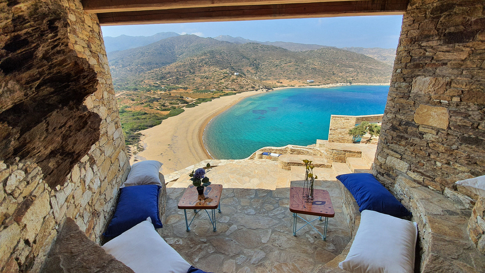 The view from Calilo, a new resort on the Greek island of Ios.