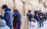Worshippers at the Western Wall.