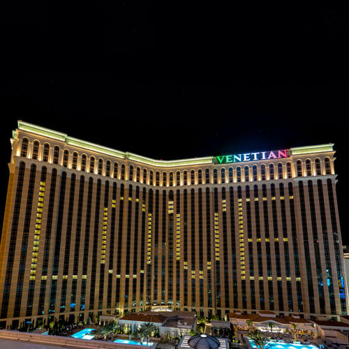 The Venetian in Las Vegas pays tribute to first responders and medical personnel. The Venetian in Las Vegas pays tribute to first responders and medical personnel.