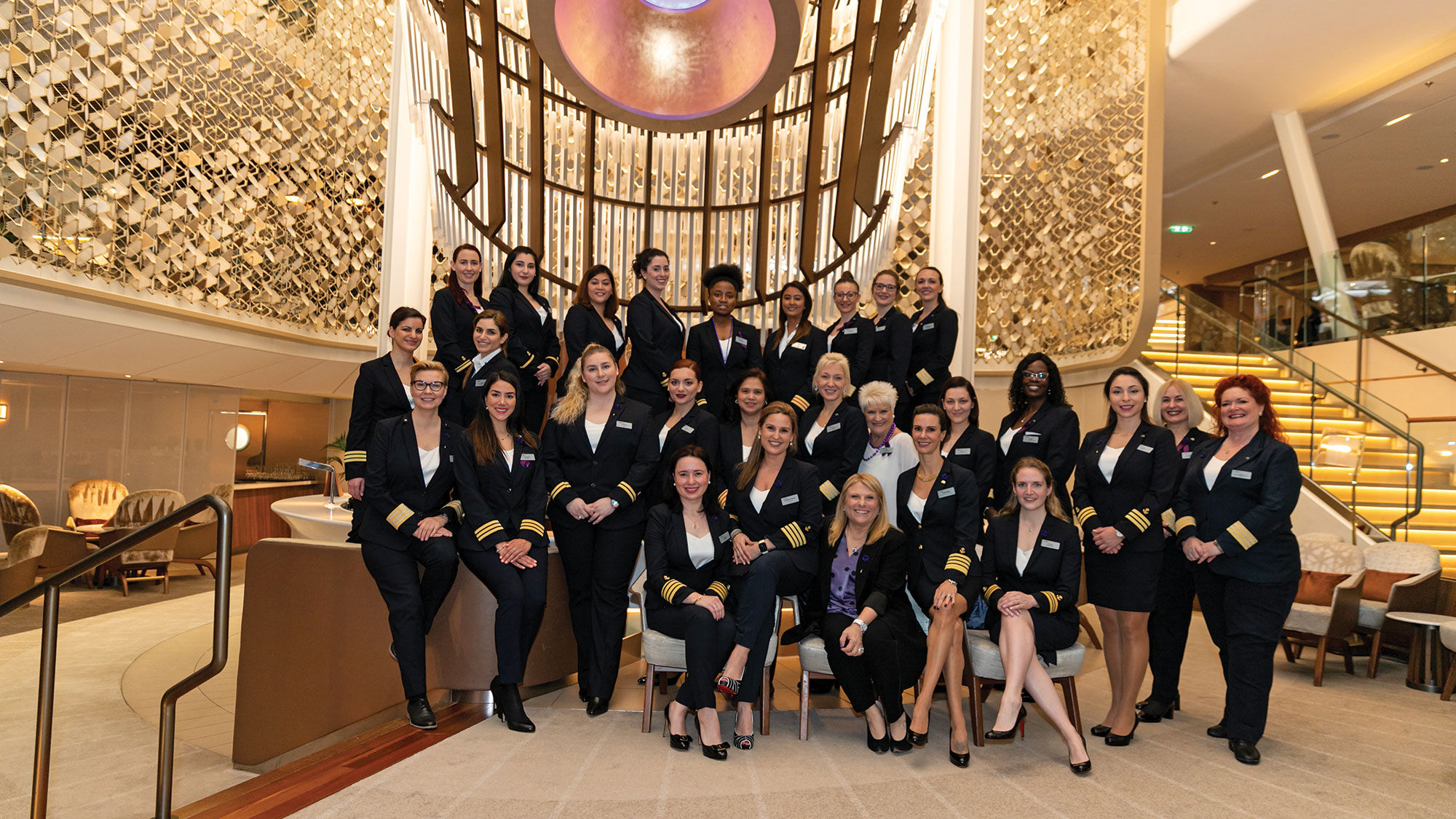 The Celebrity Edge had its first all-female bridge and hotel officer team for a roundtrip cruise on March 8, International Women’s Day.